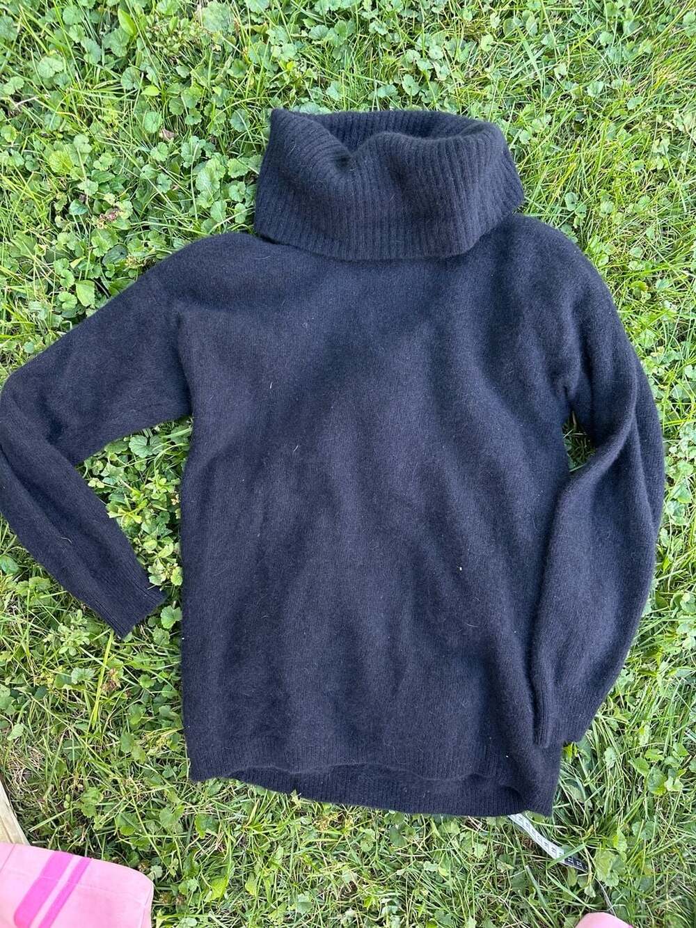 Valerie Stevens Turtleneck Sweater Size S Black Lambswool Angora
